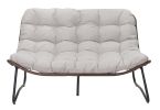 Patio Loveseat Sofa, Outdoor Wicker Loveseat with Luxury Thick Cushion, All-Weather Patio Furniture Set