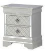 Sleek Silver Champagne Nightstand