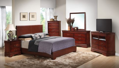 Glory Furniture Aaron G1855-QB-UP Queen Bed , LIGHT BROWN