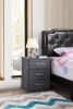 Chic Gray Contemporary Nightstand