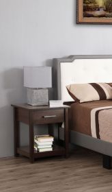 Sleek Contemporary Nightstand In Wenge