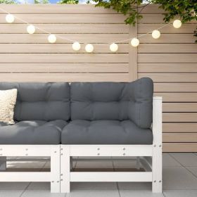 Corner Sofa White Solid Pine Wood Medium Modular Corner Sofa