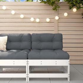 Middle Sofa White Solid pine wood, Oxford fabric, PP cotton Medium
