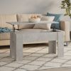 Coffee Table Concrete gray Engineered wood Medium Sliding Top