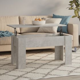 Coffee Table Concrete gray Engineered wood Medium Sliding Top