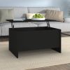Coffee Table Black Engineered wood Coffee Table Rectangular