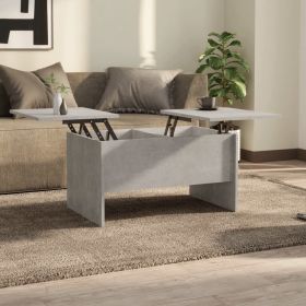 Coffee Table Concrete Grey Engineered Wood Medium