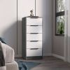 White 5-Drawer Rectangle Dresser