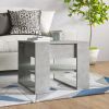 Coffee Table Concrete Gray Engineered Wood Medium Coffee Table