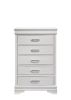 Modern 5 Drawers Chest made with Wood in White