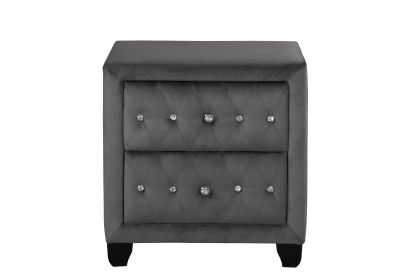 Sophia Modern style Nightstand made with wood in Gray