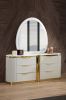 Gold Detailed 6-Drawer Dresser made with Wood in White