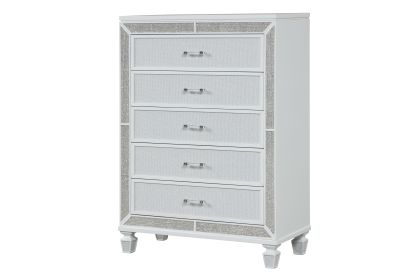 Crystal Chest Made with Wood and Finished in White