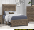 Simple Look Rustic Brown Finish 1pc Twin Size Bed Panel Headboard Footboard Formal Bedroom Furniture