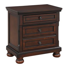 Classic Transitional Nightstand Brown