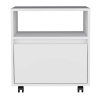 Austin Nightstand; Casters; Single Drawer-White
