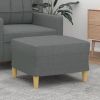Footstool Dark grey 100% polyester fabric Compact Footstool