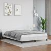Bed Frame without Mattress White Full Faux Leather