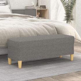 Bench Dark Grey Polyester Large Durable Rectangular