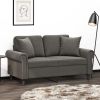 Throw Pillow Dark Grey Velvet (100% polyester) 15.7 x 15.7 in