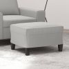 Footstool Light gray Microfiber fabric Compact Durable