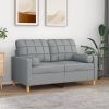 Throw Pillow Light grey 100% polyester, Foam filling 5.9 x 19.7 in