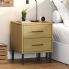 Bedside Cabinet Brown Solid pine wood Standard Bedside Cabinet
