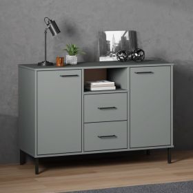 Sideboard Grey Solid pine wood, metal Medium Sideboard
