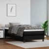 Bed Frame Black Faux leather, plywood Twin XL Sturdy Bed Frame