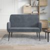 Bench Dark grey Velvet (100% polyester), metal, plywood