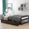 Twin size platform bed, with two drawers,