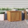 Garden Storage Box Natural Wood Solid Acacia Wood 29.5x29.5x22.8 in