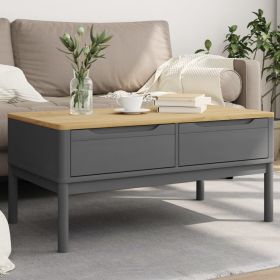 Coffee Table Grey Solid pine wood