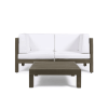 OANA 3-Piece LOVE SEAT SET WITH COFFEE TABLE, WHITE