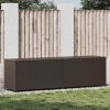 Storage Chest Brown Poly Rattan and Powder-Coated Steel