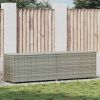 Storage Chest Grey Polyethylene Rattan 78.7 in x 19.7 in x 23.6 in