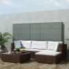 Lounge Set Brown Powder-coated steel Medium Modular