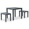 Garden Set Anthracite Plastic Medium Durable Garden Set