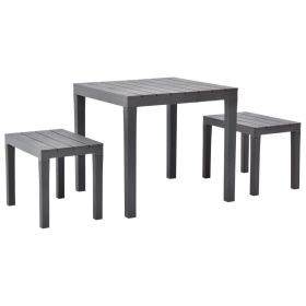 Garden Set Brown Plastic Tough Garden Set Square Modern