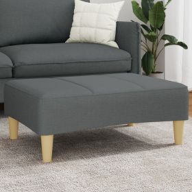 Footstool Dark gray Polyester, plywood, plastic, foam