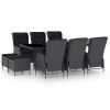 Outdoor Dining Set Dark Grey