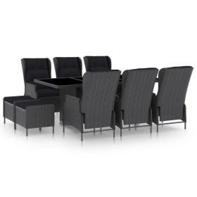 Outdoor Dining Set Dark Grey