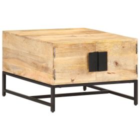 Coffee Table Natural wood Solid mango wood, powder-coated iron