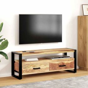 TV Cabinet Honey Finish Solid Acacia Wood Medium TV Cabinet