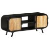 Tv Cabinet Rough mango wood with black frame Rough mango wood, iron