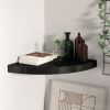 Corner Shelf Black Honeycomb MDF, Metal