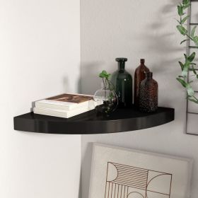 Corner Shelf Black Honeycomb MDF, Metal