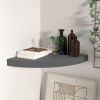 Corner Shelf High gloss grey Honeycomb MDF, metal