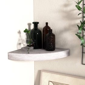 Wall Corner Shelf Concrete gray Honeycomb MDF 13.8 in corner size
