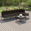 Garden Lounge Set Grey PE rattan Medium Modular